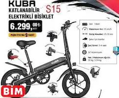 KUBA KATLANABİLİR ELEKTRİKLİ BİSİKLET S15